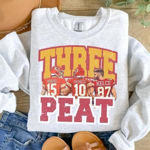 Three Peat, Kansas City Chiefs Sweatshirt, Kansas City Football Sweatshirt
